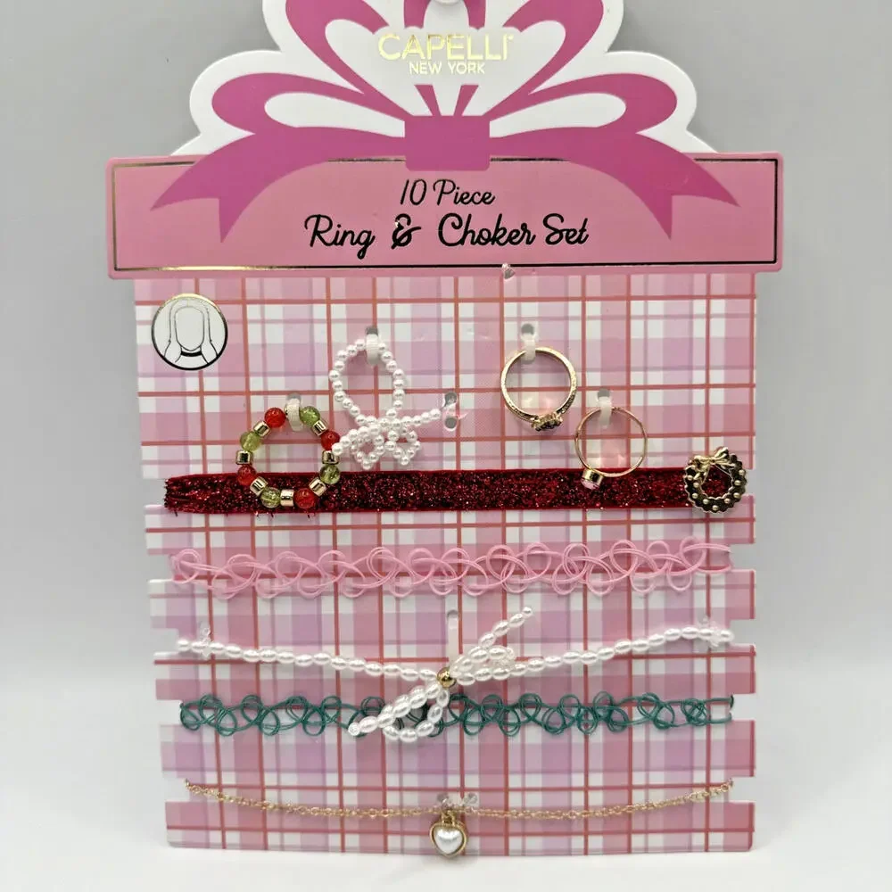 NWT Little Girl Kid's Christmas Jewelry Hair Bundle AS IS
